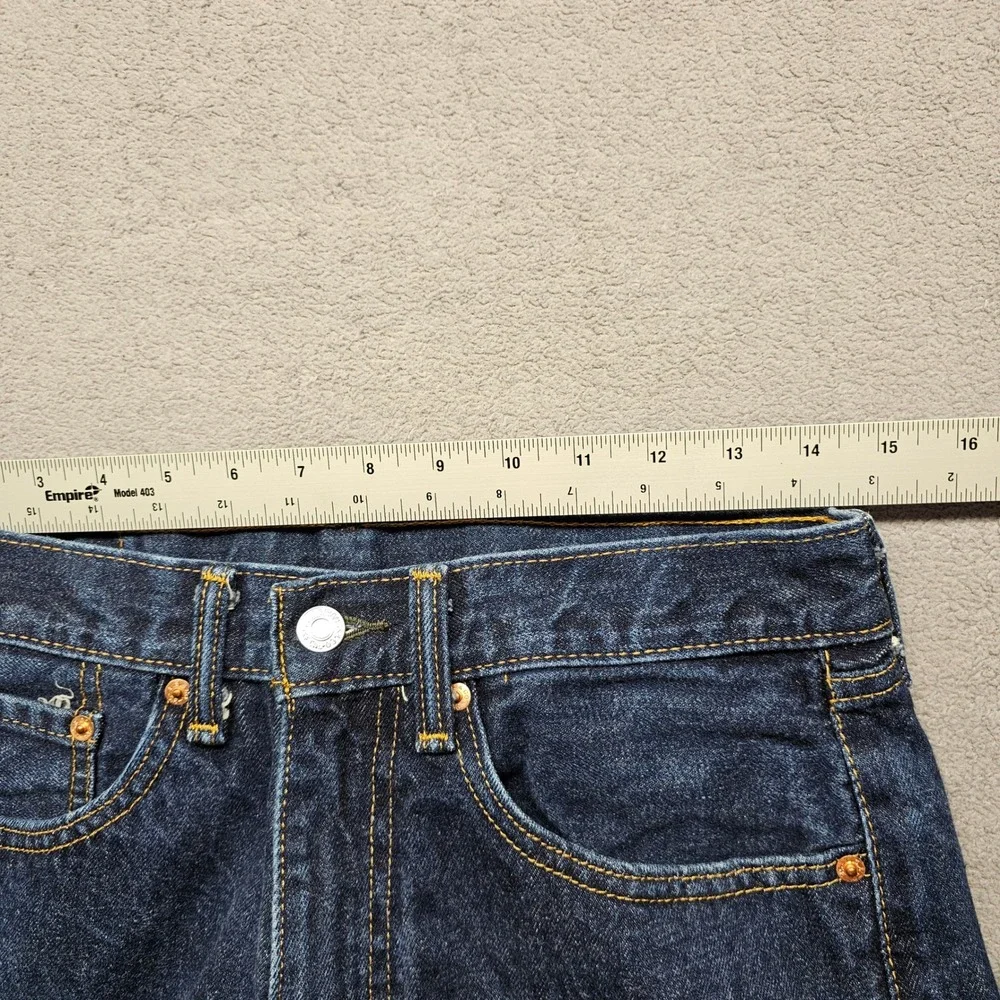 Levis 505 Regular Fit Straight Leg Jeans Mens W31 L30 Dark Indigo Blue Denim‎